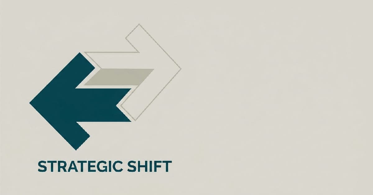 Two abstract shapes interlocking in opposite directions, symbolising a retail asset transfer.